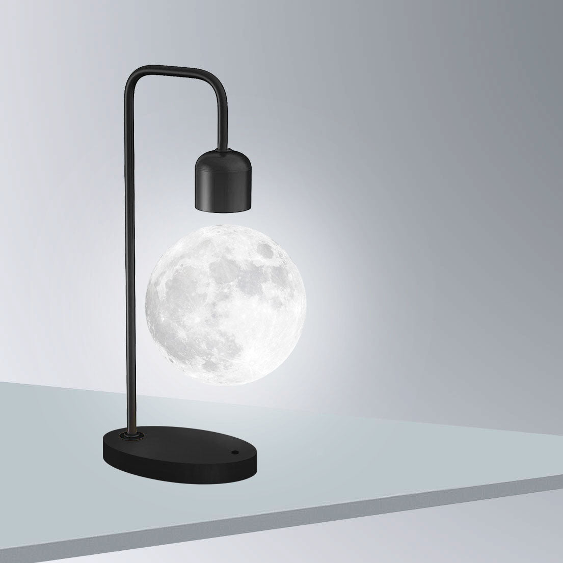 Lewitująca lampa Księżyc z ładowarką indukcyjną