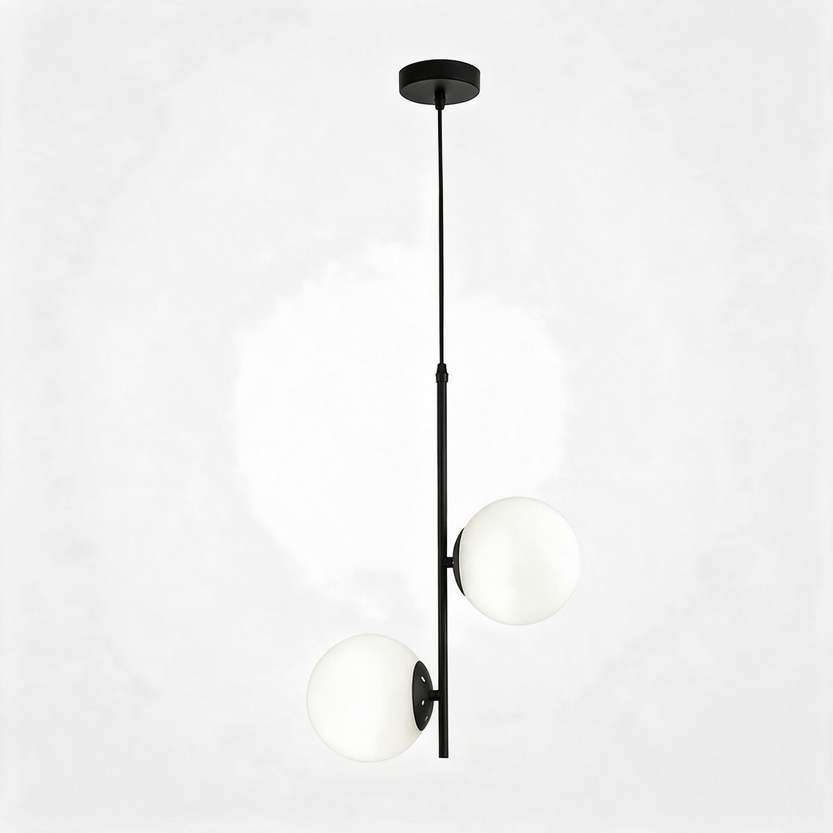 Lampa wisząca Alva, czarna, dwie kule