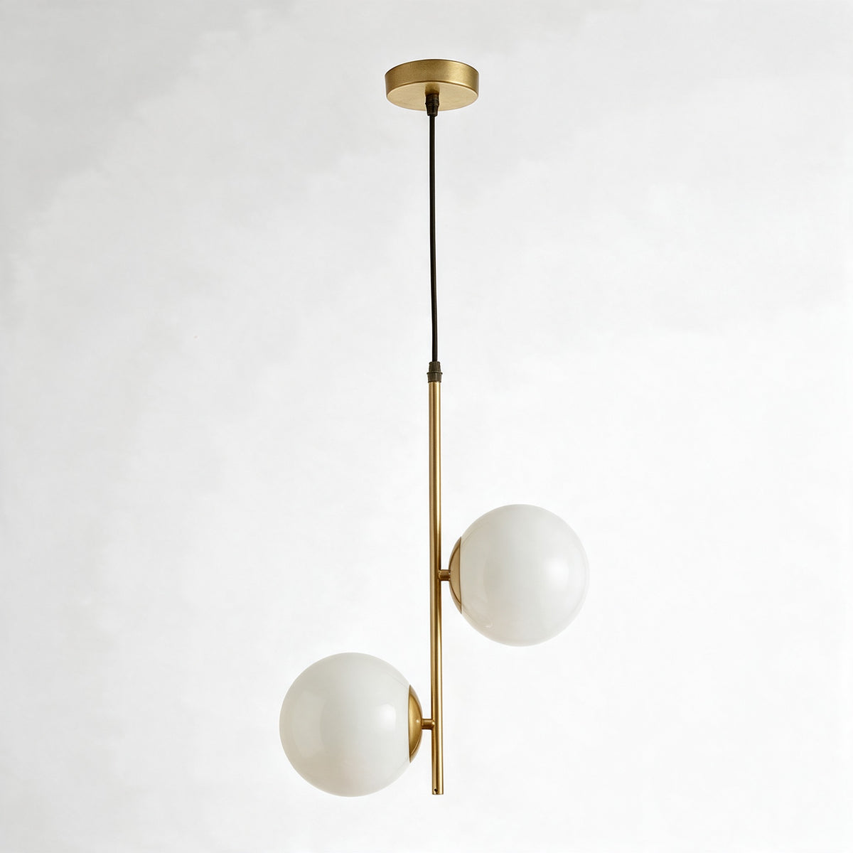 Lampa wisząca Alva, złota, dwie kule