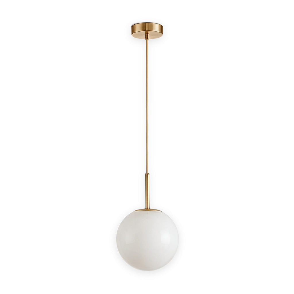 Lampa wisząca Alva, złota, kula na pręcie