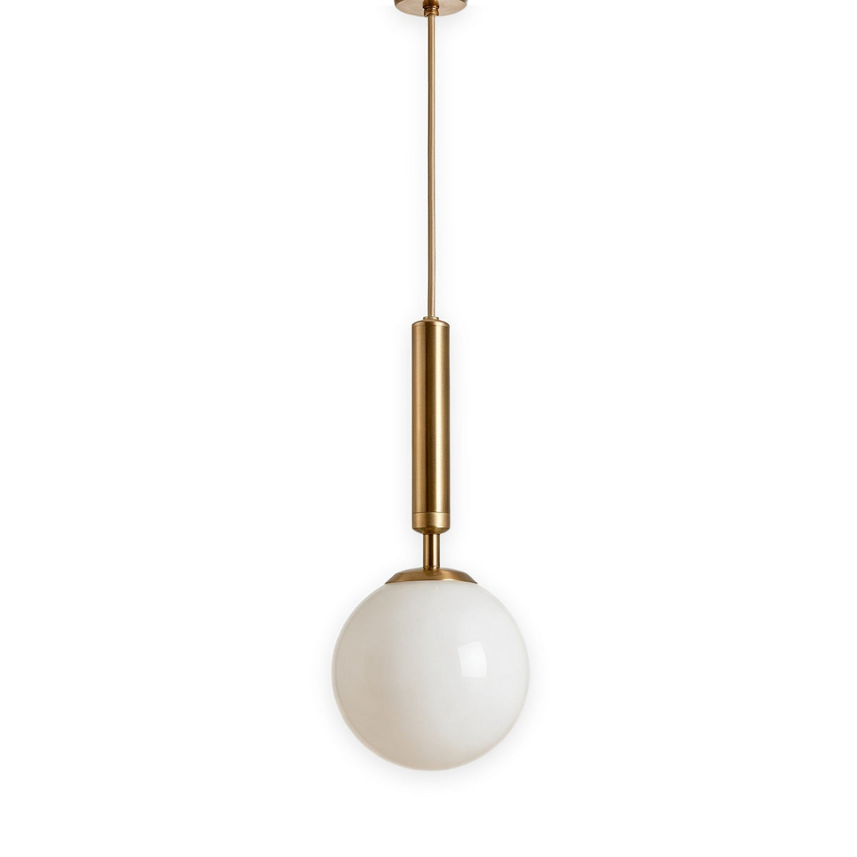 Lampa wisząca Alva, złota, kula z tubą