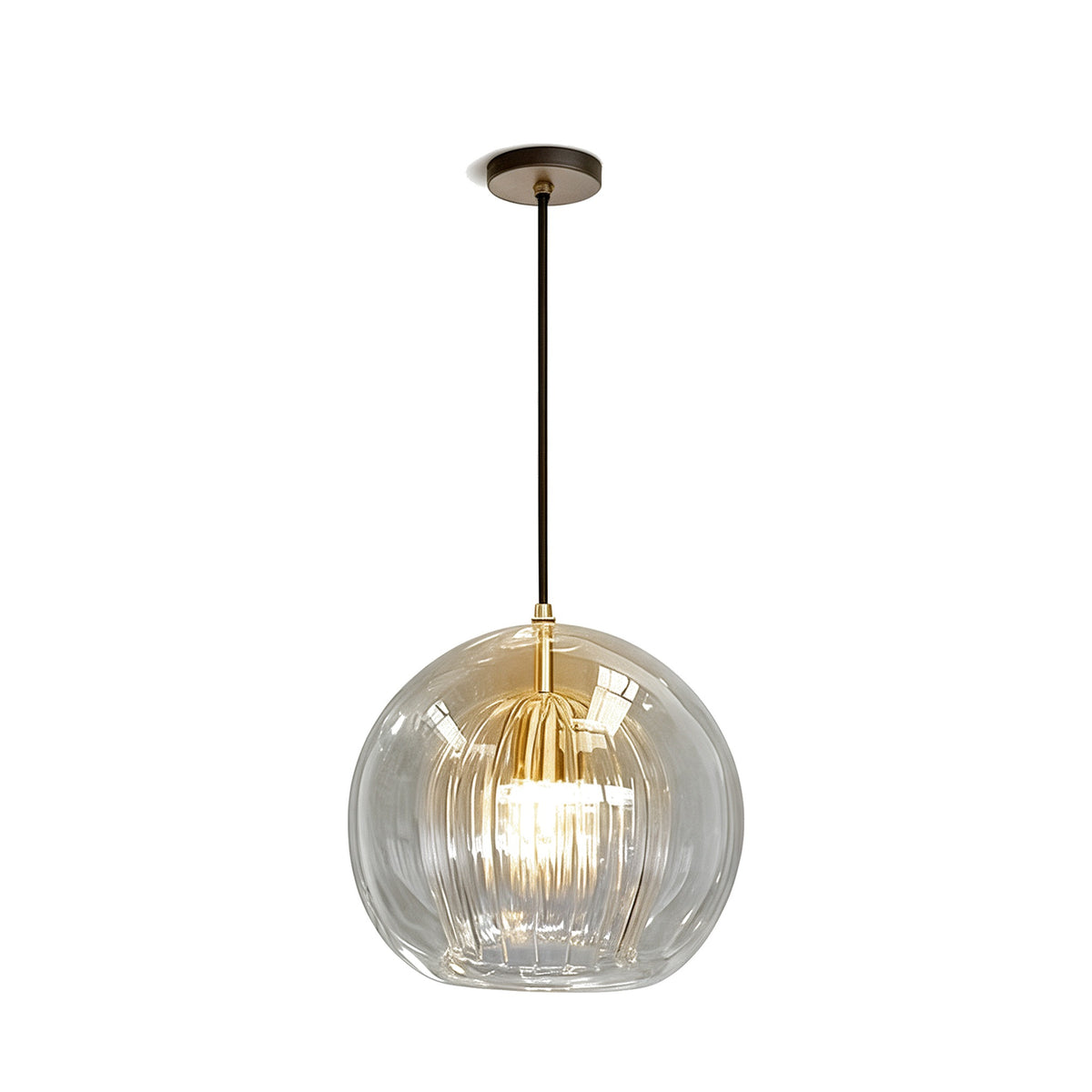 Lampa wisząca Ylva, szkło przezroczyste