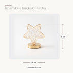 Wymiary lampki Gwiazdka: 16 x 18 cm